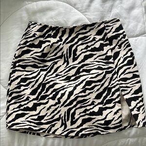 Zebra Print Mini Skirt